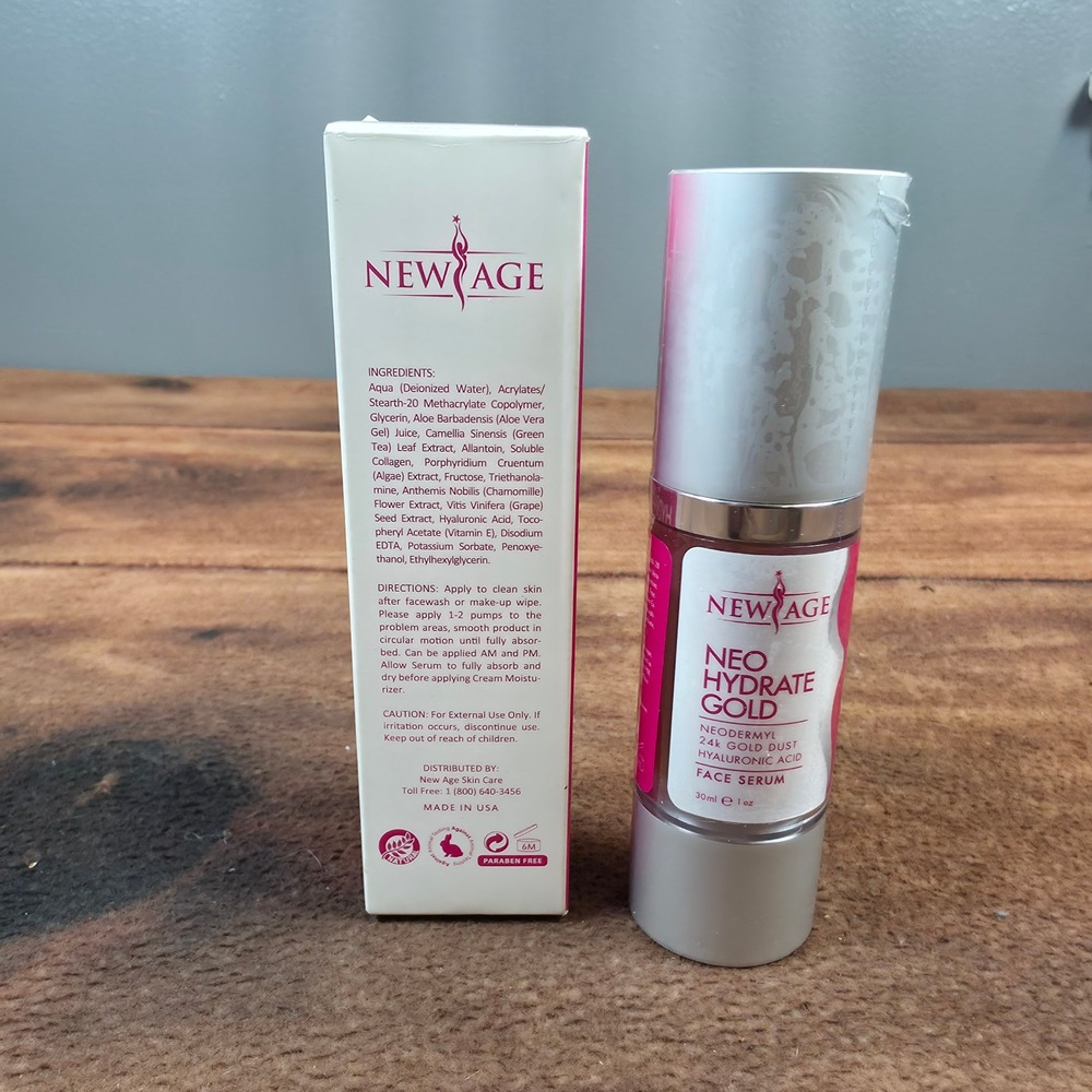 New Age Neo Hydrate Gold Face Serum 30ml Gold New 24k Gold Hyaluronic Acid Serum